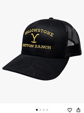 Men's Standard Yellowstone Dutton Ranch Western TV Show Trucker Hat Cap black